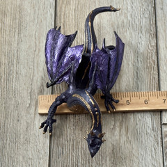 Safari Ltd Midnight Moon Dragon Purple and Gold Mythical Fantasy Toy Figure 2008