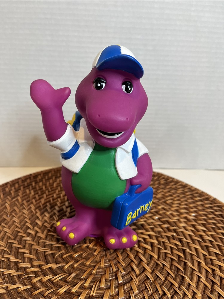 Vintage 1992 Lyons Group Barney Purple Dinosaur Coin Piggy Bank Back to School