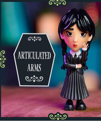 Just Play Wednesday Addams Small 4-inch Collectible Stylized Figure, Series 1