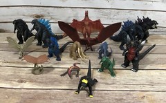 Godzilla Action Figures LOT OF 15 TV Movie Monsters Rodan, Many Godzillas