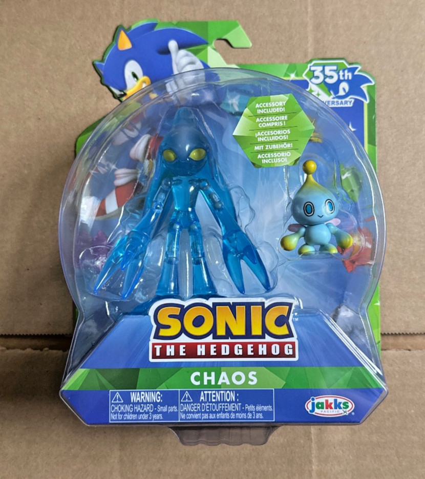 Sonic 35th Anniversary Silver, Tikal, Chaos Collectible Figure Jakks Pacific