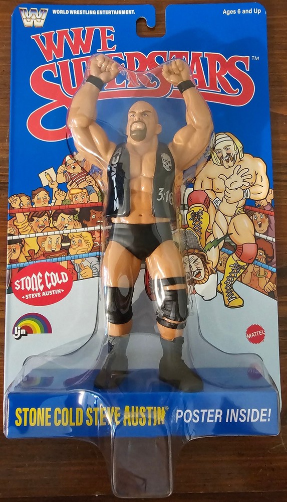 WWE LJN – “Stone Cold” Steve Austin – Action Figure BLUE CARD Mattel 2026 – NEW