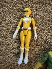 Power Rangers Black & Yellow Ranger + Marvel Falcon Action Figure Lot ToyBiz