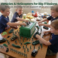 115PCS Army Men Playset, Military Soldier Set Army Action Figures Battle Grou…