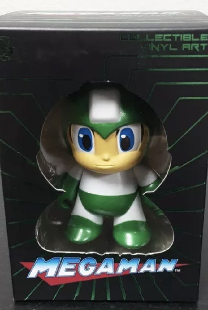 Kidrobot x Mega man 3″ Metallic Green Holiday Exclusive Non-Blind box NEW 🔥