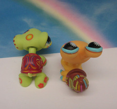 LITTLEST PET SHOP #1008 1009 POSTCARD HERMIT CRAB & TURTLE 2 COMPLETE SETS