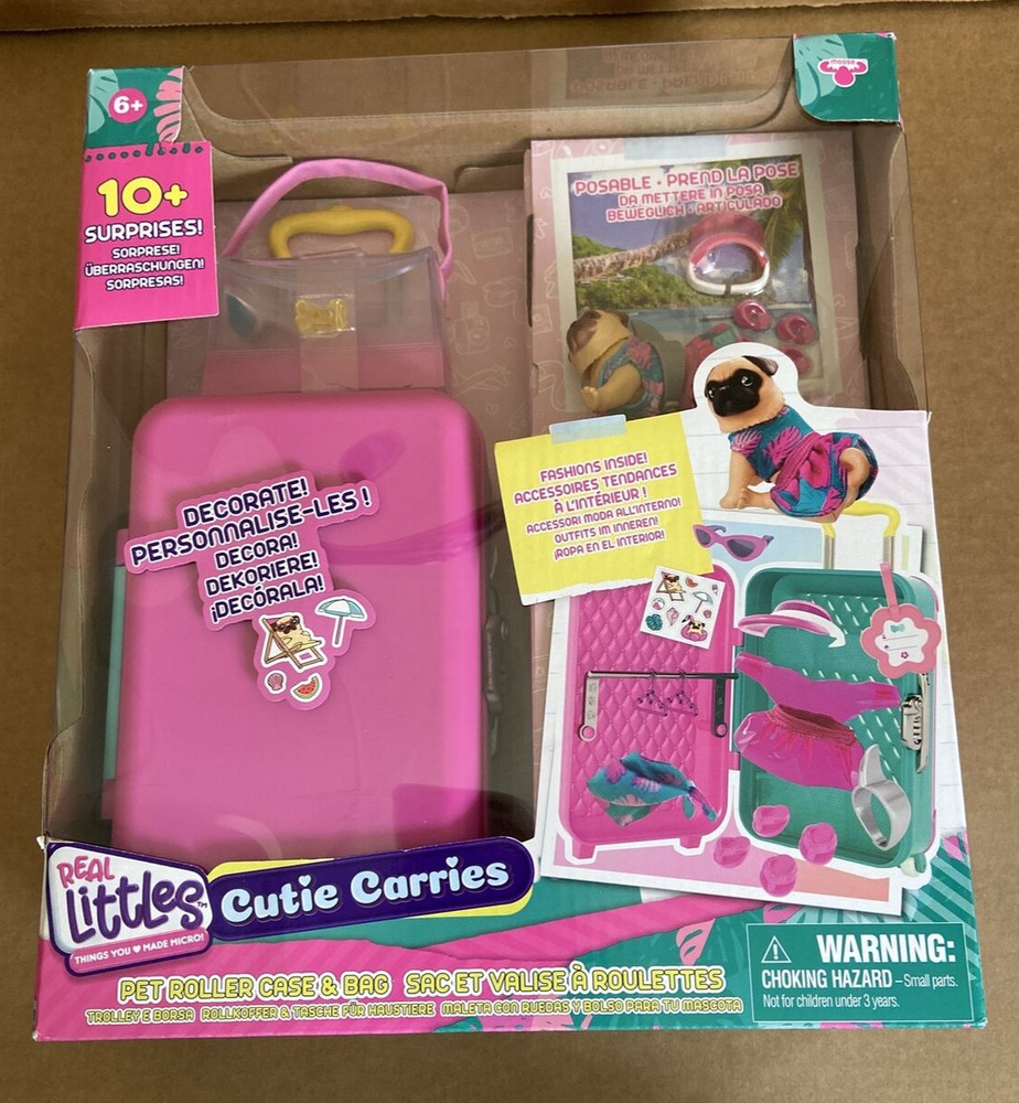*NEW* Real Littles Cutie Carries Pet Roller Case and Bag Set Moose Toys 25392
