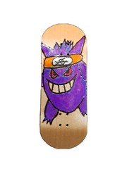 Hand Engraved Pokemon Gengar 34*100mm Pro Fingerboard Deck
