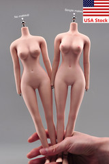 1/6 Female Black Skin Medium Breast Flexible Seamless Body 12”Action Figure