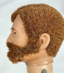 Vintage 1960’s GI Joe Action Figure Red Brown Flocked Hair Fuzzy Beard Scar Read