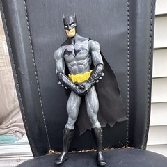 Batman Franchise Batman Action Figure w/ Cape, Plastic, Gray Black Yellow
