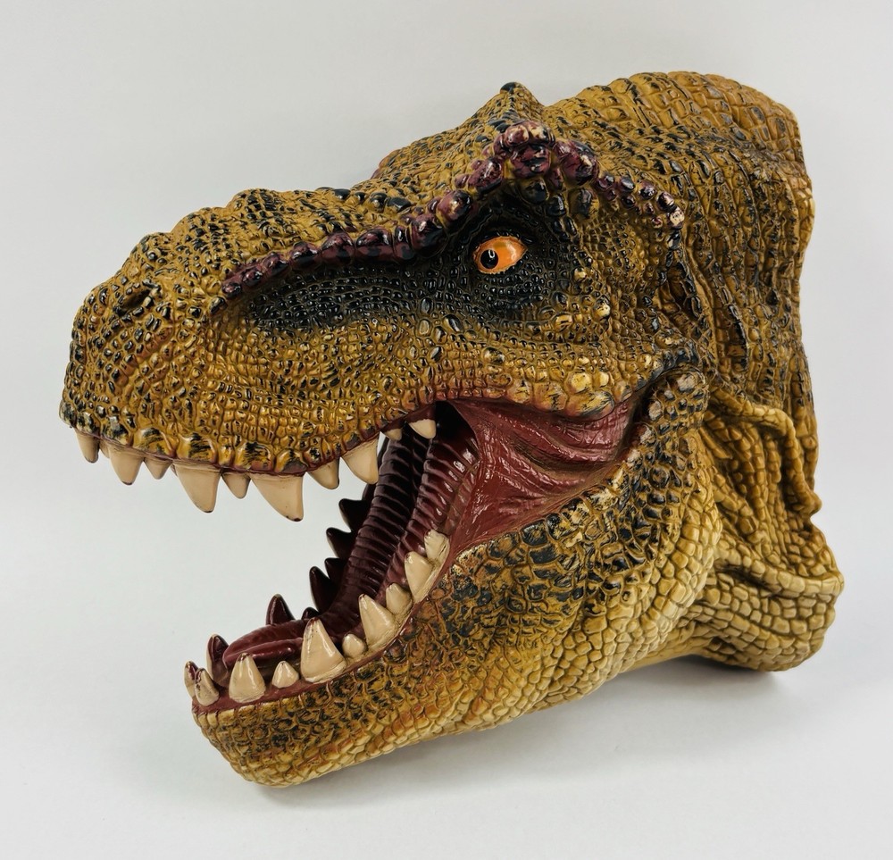 New Canna Animal Kingdom T-Rex Dinosaur Hand Puppet Realistic Rubber 8″ Head