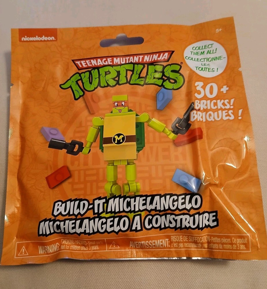 Tmnt Build-it Mike Teenage Mutant Ninja Turtles Michelangelo 30 Builder Bricks