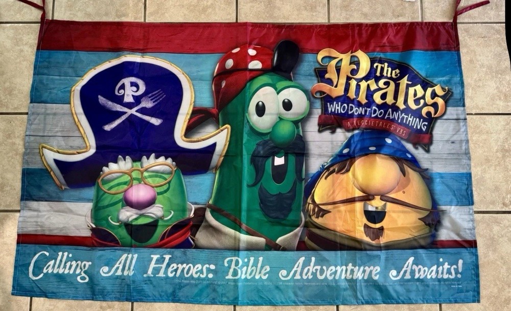 Veggietales Pirates Who Don’t Do Anything Polyester Banner