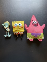 Nickelodeon SpongeBob SquarePants Squidward & Patrick Lot of 3 Figures