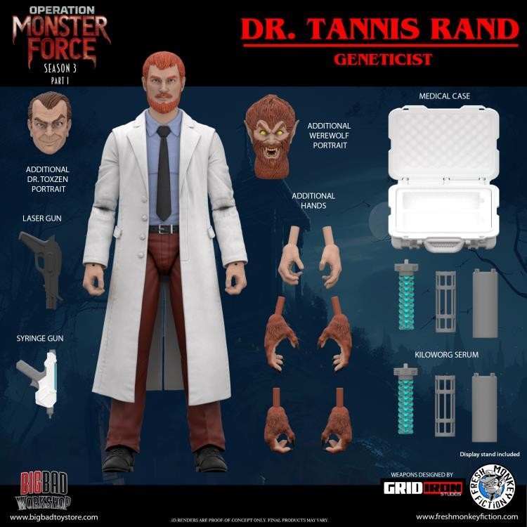 OPERATION MONSTER FORCE 6″ 1:12 DOCTOR RAND ACTION FIGURE MISB
