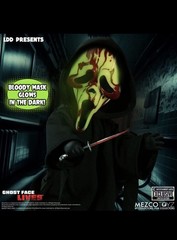 Mezco Living Dead Doll: Scream Bloody Glow-in-The-Dark Ghostface, 10″
