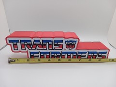 Retro Transformers logo lightbox sign for vintage style collection display