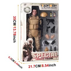 12 Inch Action Figures Military Set, 1/6 Scale Action Figures Set with Weapon…