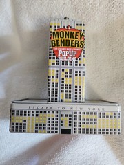 VTG ~ Monkey Benders Pop Up Building Toy, 3 Posing ~ Magnetic Monkeys Retired
