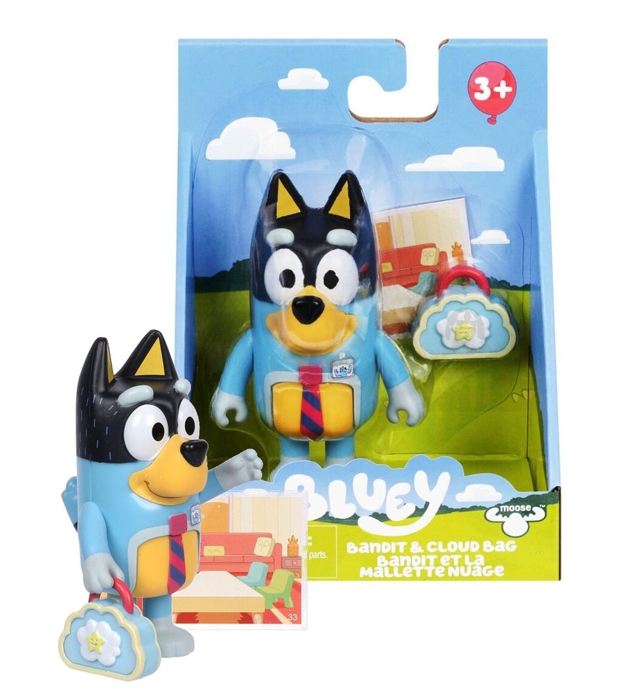 Bluey Bandit & Cloud Bag 2.5″ Figure New in Package