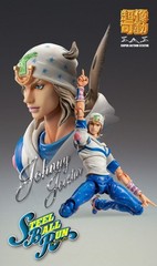 Medicos Super Action Statue JoJo’s Bizarre Adventure Johnny Joestar & pinbadge