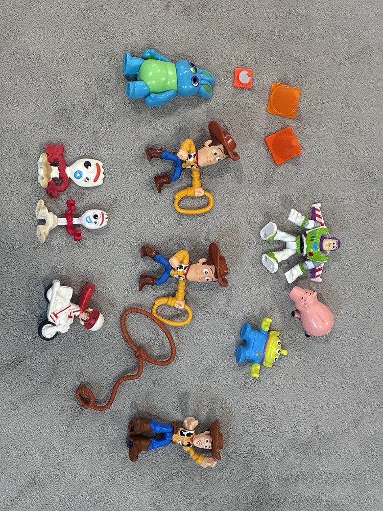 Lot Of Disney Toy Story 4 Movie Character Figures Cake Toppers Buzz Woody, Pig