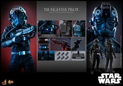 Hot Toys 1/6 Scale Figure Star Wars New Hope Tie Fighter Pilot Figure MMS798 NEW