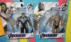 Marvel MCU Avengers Lot Of 5 Basic Figures: STAR LORD, HULK, CAP, WIDOW + THANOS