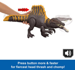 Jurassic World Rebirth Tail Thrasher Spinosaurus Action Figure, Dinosaur Toy