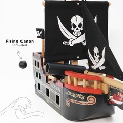 Barbarossa Pirate Ship Set Premium Wooden Toys for Ages 3 years & Up