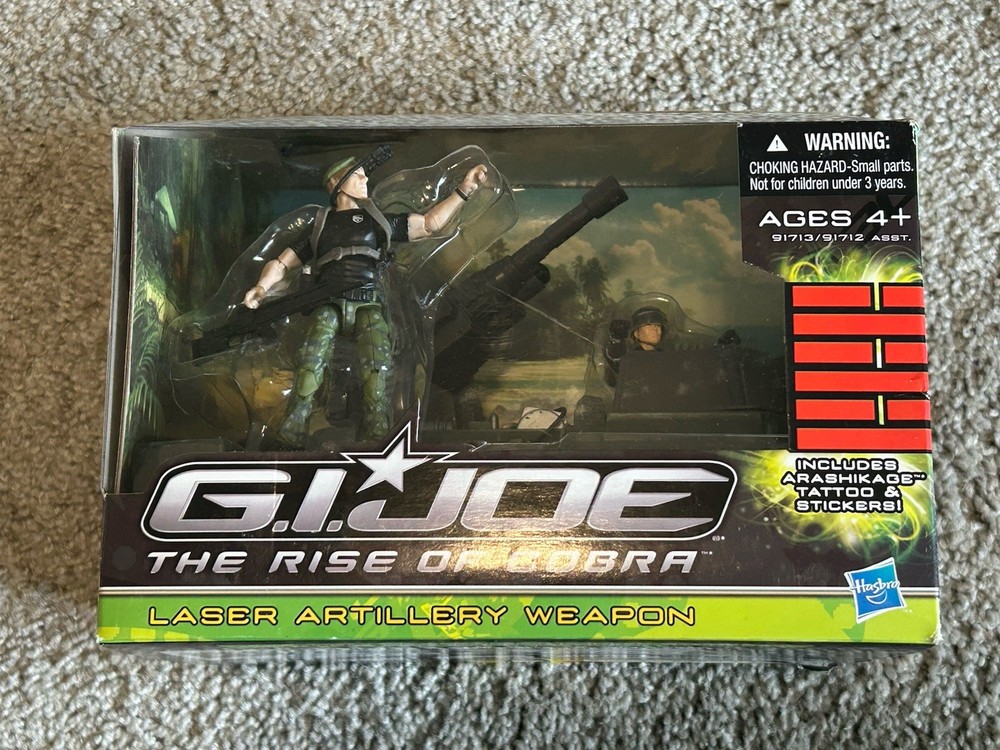 GI Joe Rise of Cobra Laser Artillery Weapon w/ Hawk Silver Grand Slam MISB 91713