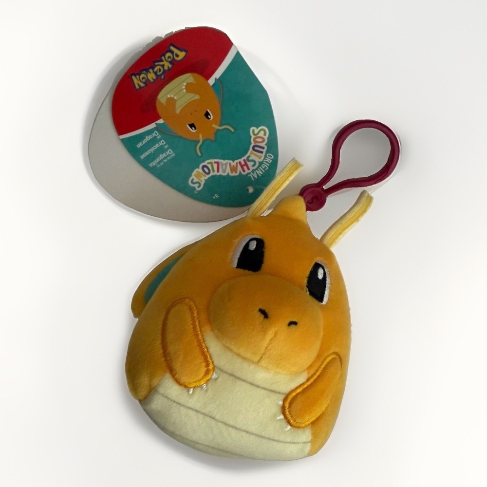2026 Squishmallows Pokemon Dragonite 3.5” Plush Clip Hard To Find Brand New