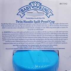 NOS Vintage Sippy Drinking Cup w/ Lid 8 oz Blue Unisex Spill Proof 6month & up