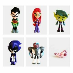 Teen Titans Go Deluxe Six Pack 6 Mini Figure set. New. Free Ship Mint In Box