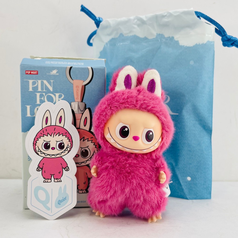 POP MART Labubu The Monsters Pin For Love Series Mini Vinyl Plush Doll Pendant Q