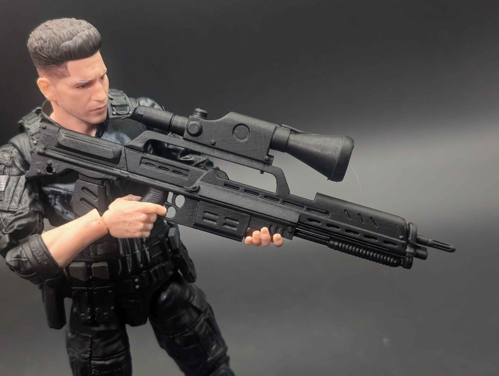 1/12 scale 3D printed morita sniper rifle for classified marvel legends