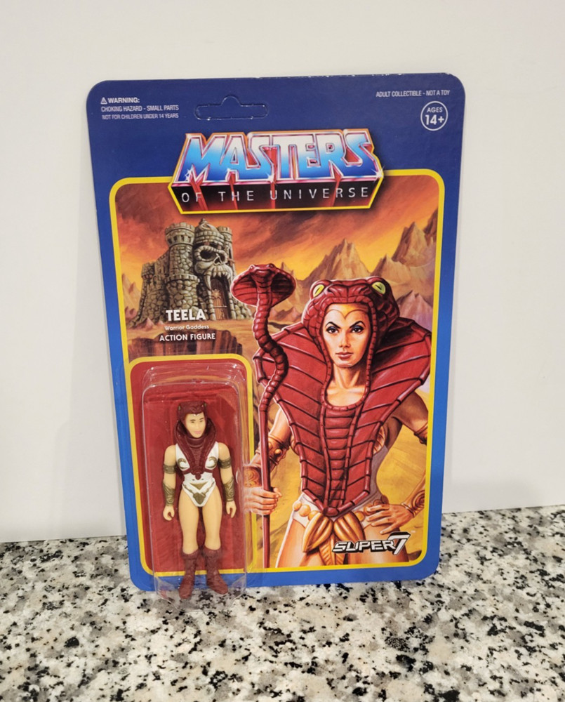 Teela 2017 MOTU Masters of the Universe 3.75″ SUPER 7 ReAction NEW Unpunched