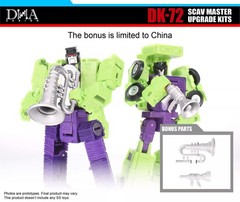DNA DK-72 3D Print Upgrade Kit For SS86 Devastator Scavenger Mixmaster WITH BONU