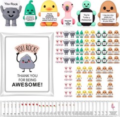 100 Mini Figures Gift Set with Positive Cards & Bags