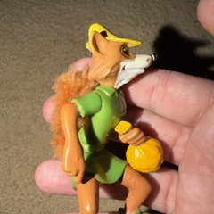 Disney Robin Hood Fox Character Vintage Collectible Toy Figure w/ Fuzzy Tail 3″