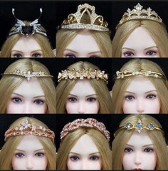 1/6 Metal Tiara Crown Crystal Phicen Queen Princess Fashion BJD Doll Jewelry