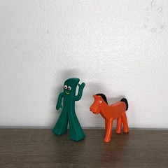 Vintage Gumby And Pokey Figures Original Bendable Gumbitty Jesco Hong Kong 1980s