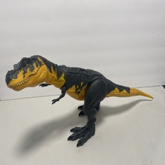 Jurassic World Tyrannosaurus Rex Action Figure Yellow Black Plastic Movable Jaw