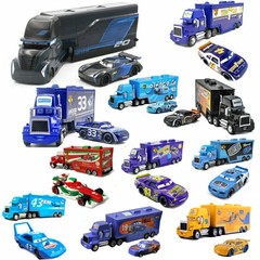 Disney Pixar Cars Lightning McQueen Jackson Storm Mack Hauler Truck+Car Toys~