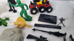 Mixed lot of Varies Weapons and Lego Parts Action Figures