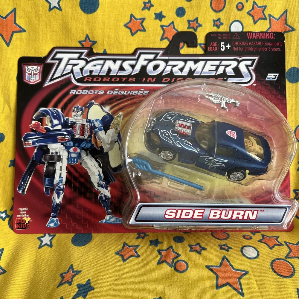 Transformers Robots In Disguise Deluxe Side Burn Action Figure 2001 Hasbro 80579