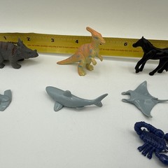 Lot Of Plastic Rubber Metal Dinosaur Shark Figures ANIMALS & OTHER Toys Vintage