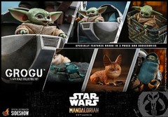 Hot Toys Grogu Star Wars Mandalorian The Child 1/6 Scale Figure Set TMS043 New
