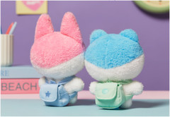 Kakao Friends Golgolz Collaborate Stuffed Plush Doll Keyring Make-up Pouch Bag